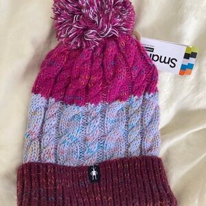 Smartwool Pink and Purple Knit Beanie Hat
